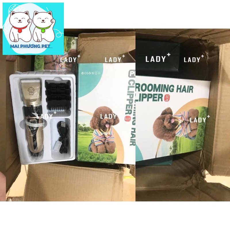 [THANH LÝ] Tông đơ cắt lông chó mèo USB -Full phụ kiện, tông đơ tỉa lông thú cưng nhập khẩu cao cấp