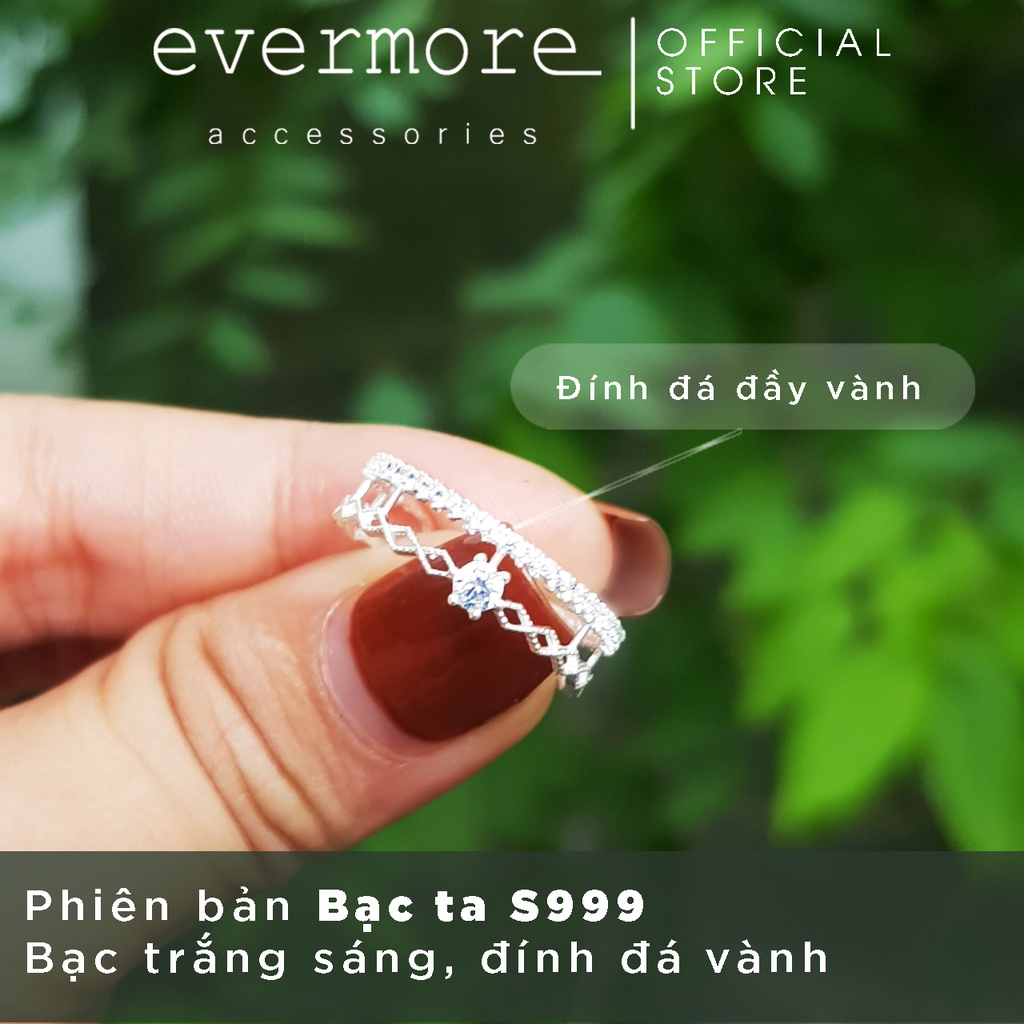 Nhẫn bạc Ý 925 Queen of the night - EVERMORE thanh lịch, minimalism - N027