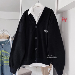 Áo khoác cardigan in logo tròn siêu hot. form rộng