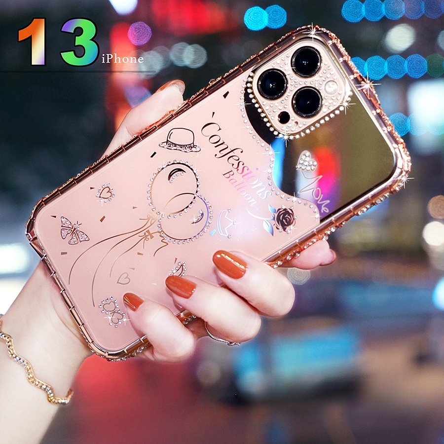 Ốp Điện Thoại Viền Kim Cương Giả Kim Cương Cho Apple 13 iphone13 pro max 13 pro 12 series