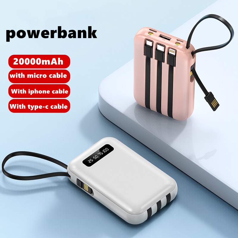 Sạc dự phòng mini YM459 20000mAh kèm dây cáp tiện dụng