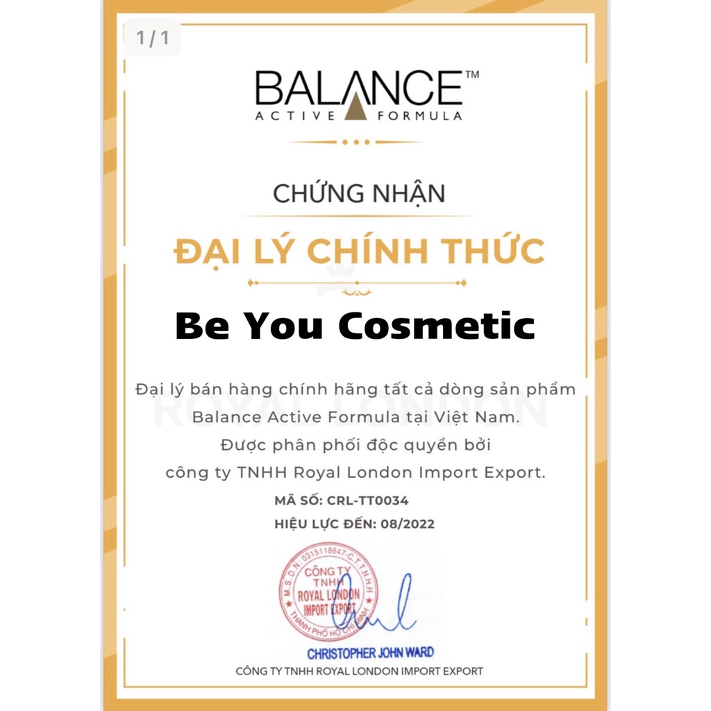 Tinh Chất Dưỡng Trắng Da, Mờ Thâm, Dưỡng Ẩm Balance Active Formula Serum 30ml (Vitamin C, Niacinamide, Hyaluronic)