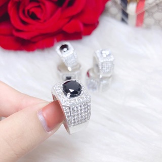 Nhẫn nam đính đá phong thủy N0101 - TRANG SỨC BẠC