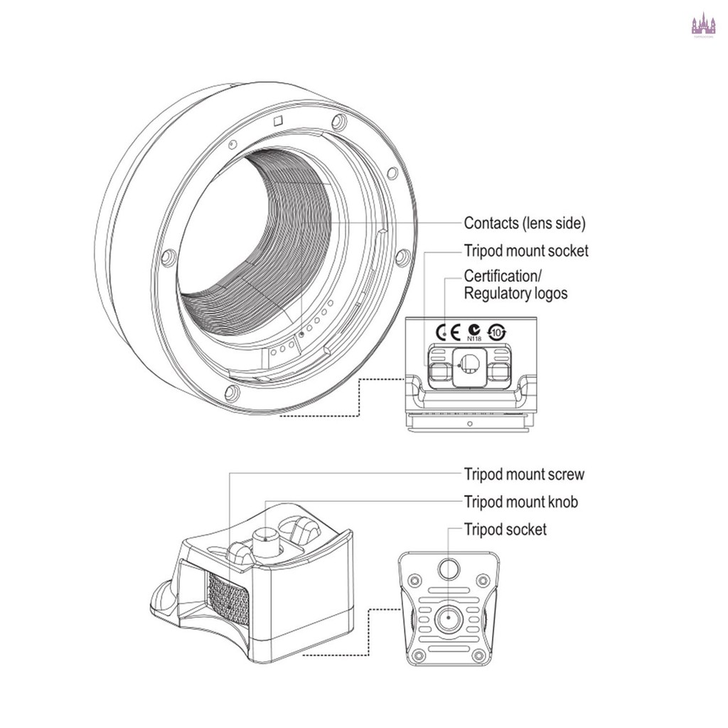 Ngàm Chuyển Đổi Ống Kính Viltrox Ef-Eos M Sang Eos