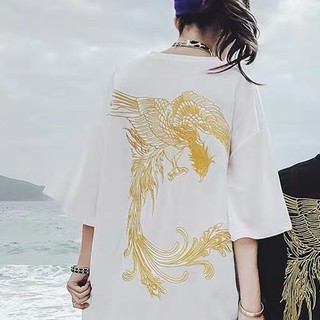 Áo Thun Nữ Phom Rộng Tay Lỡ Chim Phượng Hoàng EVA AO 10255