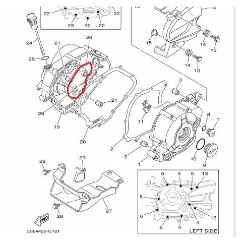 Phớt dầu bơm nhớt nồi côn Yamaha chính hãng