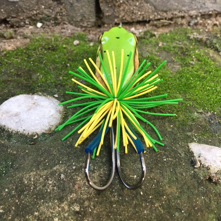 [HIỆU QUẢ] mồi nhái giả câu cá lóc thái lan Lotus Frog 10gam x 5cm lưỡi 2/0, mồi câu lure cá lóc sông lóc nuôi hiệu quả