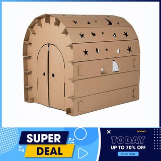 [FREESHIP] NHÀ GIẤY CARTON LẮP RÁP CHO BÉ (101x84x78cm) (10291, LM)