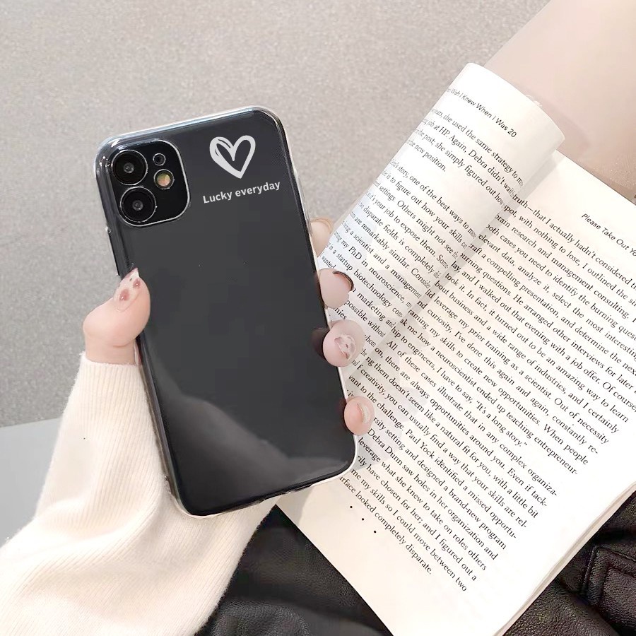 Ốp lưng iphone dẻo silicon trong suốt lucky cho ip 6 đến 13promax t95