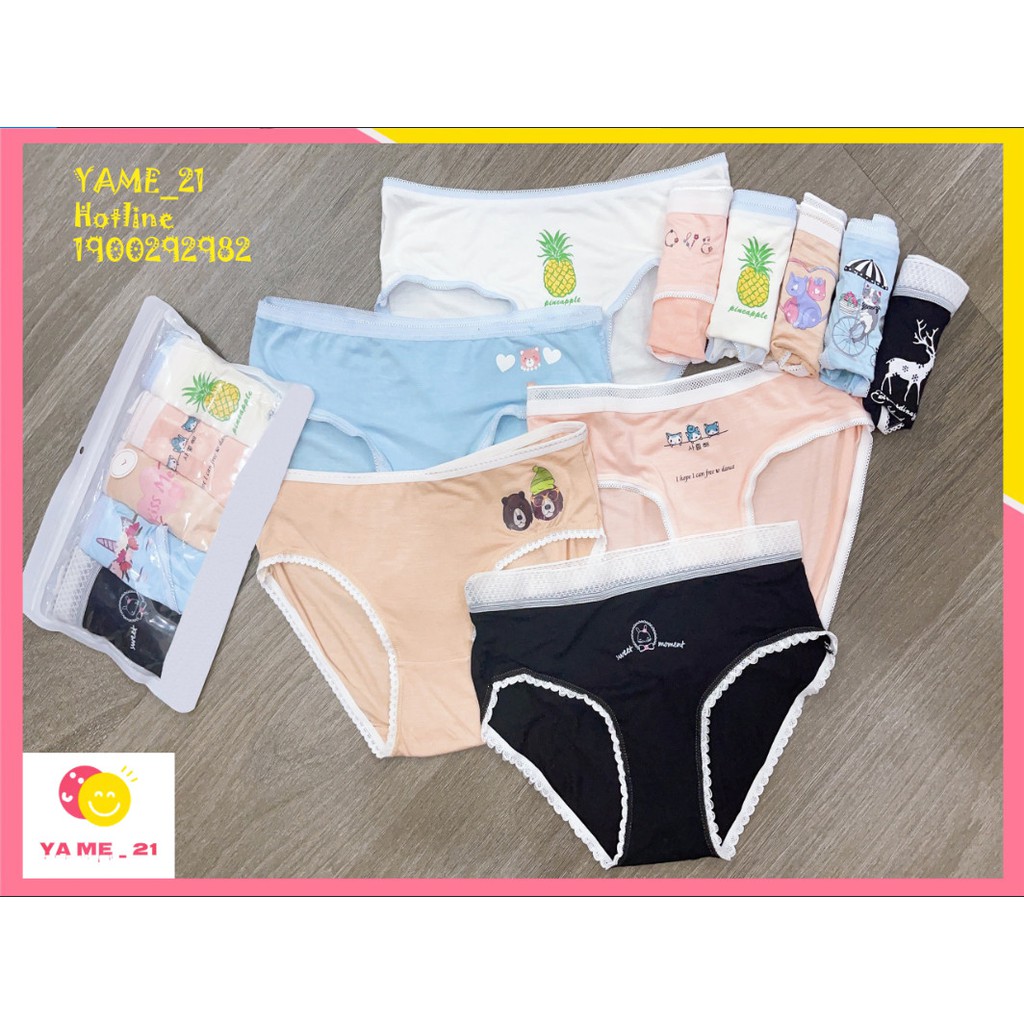 Quần lót nữ cotton thấm hút mồ hôi phối ren QL01 | BigBuy360 - bigbuy360.vn