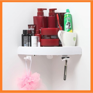 [02 bộ] kệ góc nhà tắm Snap Up hút chân không - kệ nhựa toilet treo đồ tiện dụng
