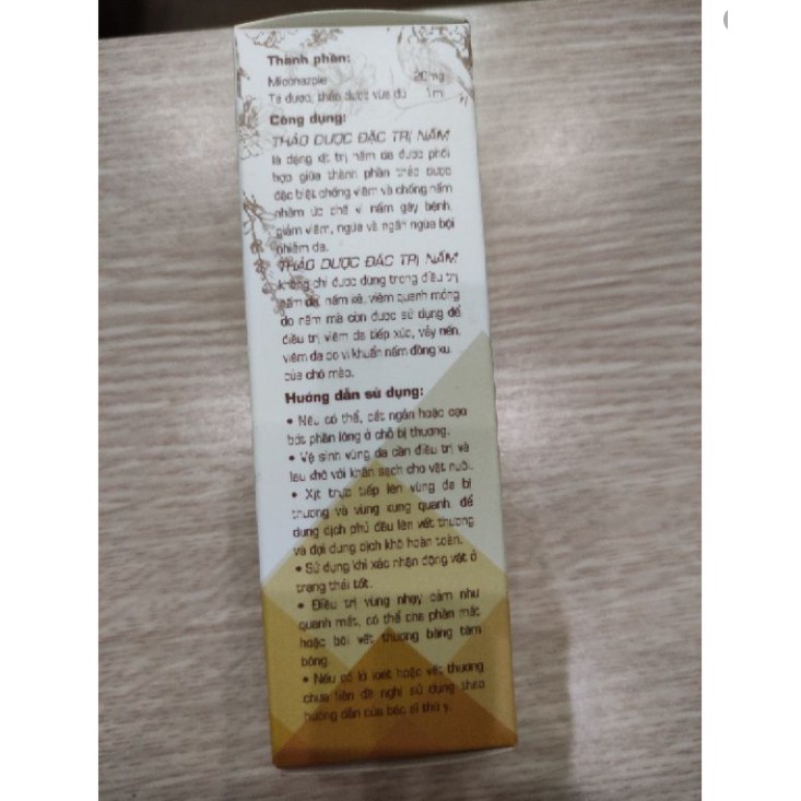 Thảo dược đặc trị nấm chó mèo Miconazole 50ml