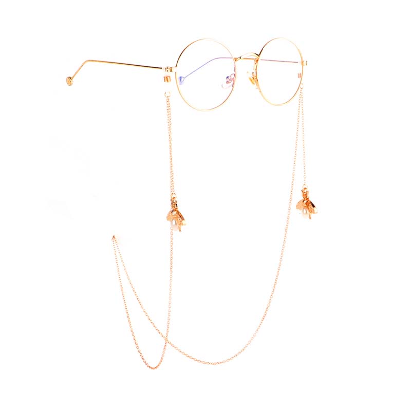 Dây Đeo Mắt Kính Chống Trượt Hình Con Ong Đính Ngọc Trai Xinh Xắn