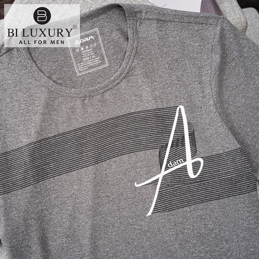 Áo phông nam Biluxury APKH060GHS màu ghi trẻ trung vải kháng khuẩn thấm hút mồ hôi đẳng cấp | BigBuy360 - bigbuy360.vn