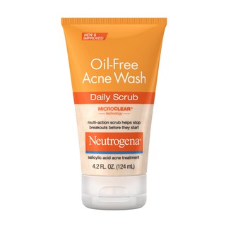 Sữa rửa mặt Neutrogena Oil-Free Acne Daily Scrub 124ML
