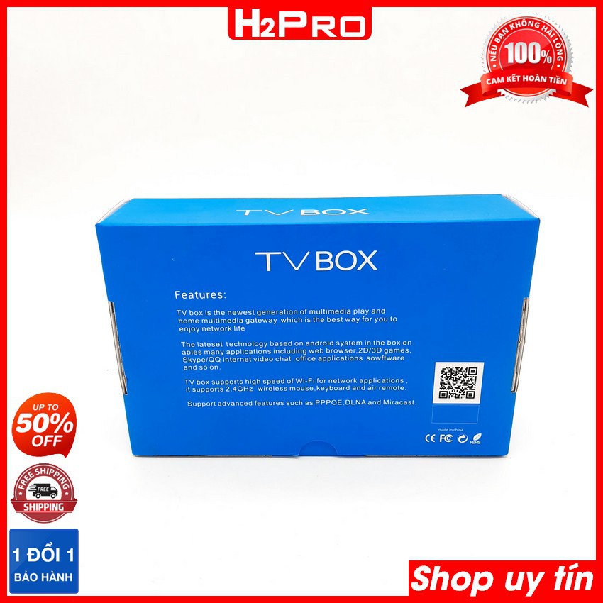 Tivi box android SAMPLAY+ H2Pro 2GB+16GB chính hãng, chạy mượt, android tivi box giá rẻ có tìm kiếm giọng nói