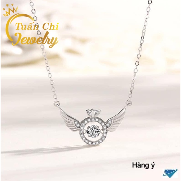 Dây Chuyền Bạc ⚡SALE SỐC⚡ Vòng Cổ Bạc Nữ Liền Mặt Cánh Thiên Thần Dễ Thương
