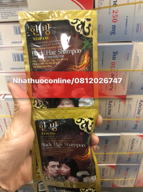 ✅DẦU GỘI NHUỘM ĐEN TÓC BLACK HAIIR (10 gói) | BigBuy360 - bigbuy360.vn