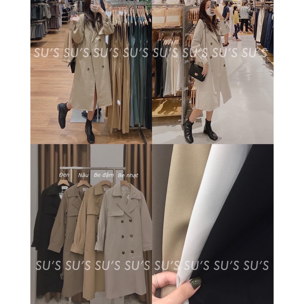 Áo khoác mangto HQ dáng dài kèm đai A2038 SUSTORE
