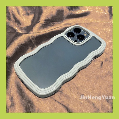 Ốp Điện Thoại PC Mềm Trong Suốt Viền Gợn Sóng Màu Kẹo Chống Rơi Cho IPhone 11 12 13 PRO MAX X XR XSMAX