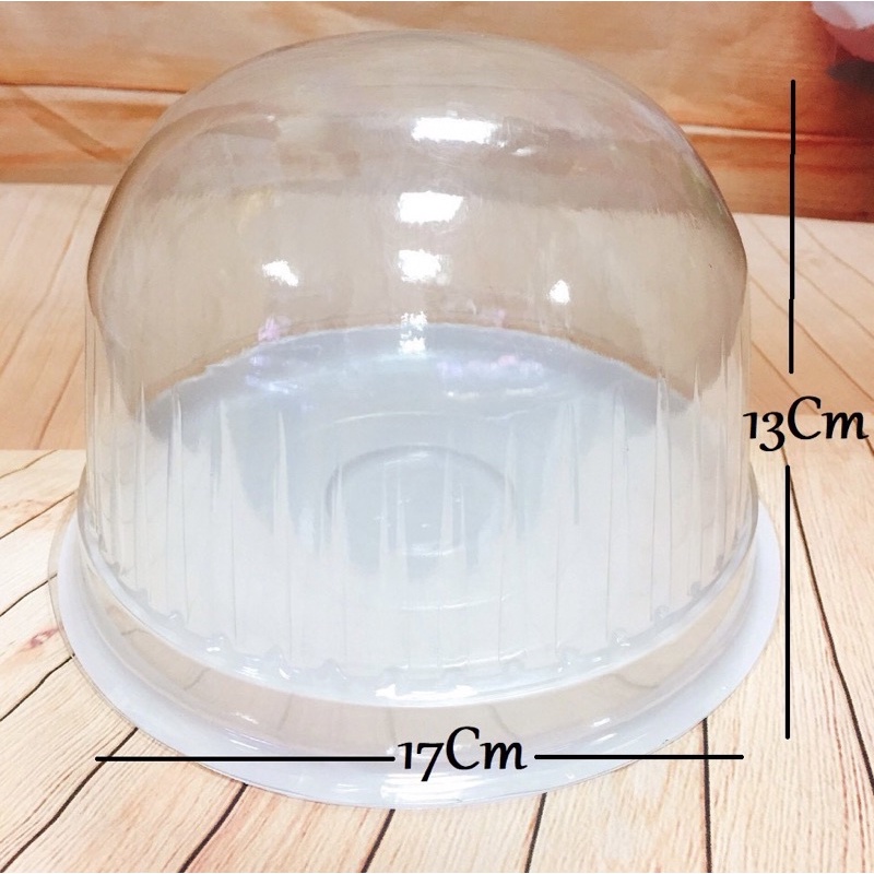 Hộp nhựa tròn nắp chụp đựng bánh H25