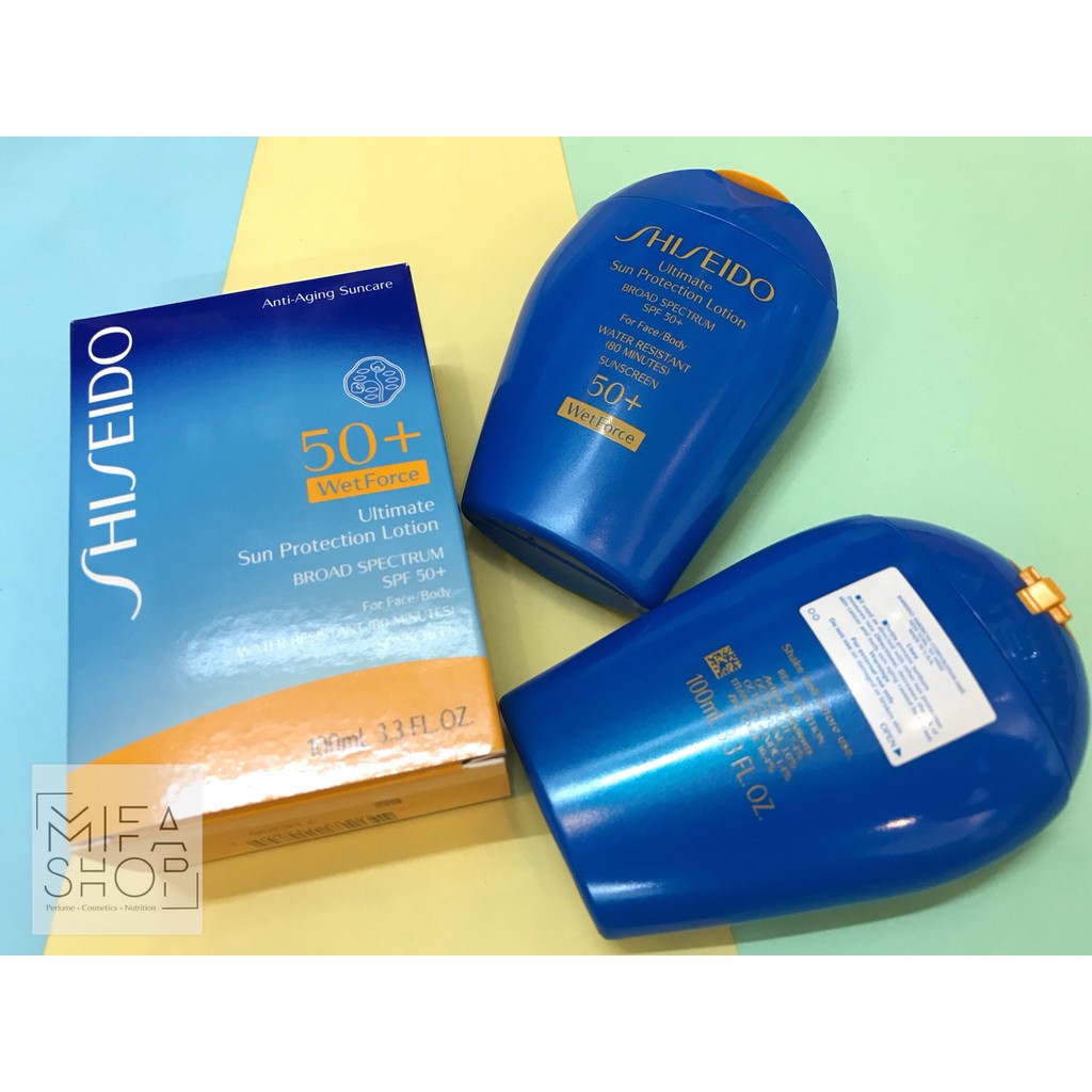 Kem Chống Nắng Shiseido Ultimate Sun Protection Lotion SPF 50+ WetForce 100ml