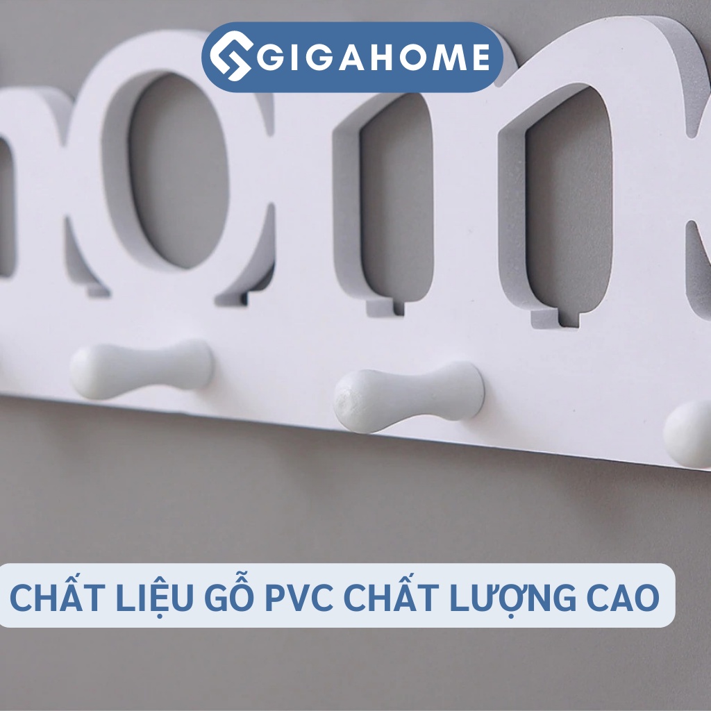 Móc Gỗ Treo Tường GIGAHOME Trang Trí Nhà Cửa Chữ Home 8786