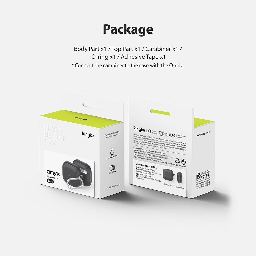 Vỏ ốp bảo vệ AirPods 3 Ringke Onyx Hàn Quốc