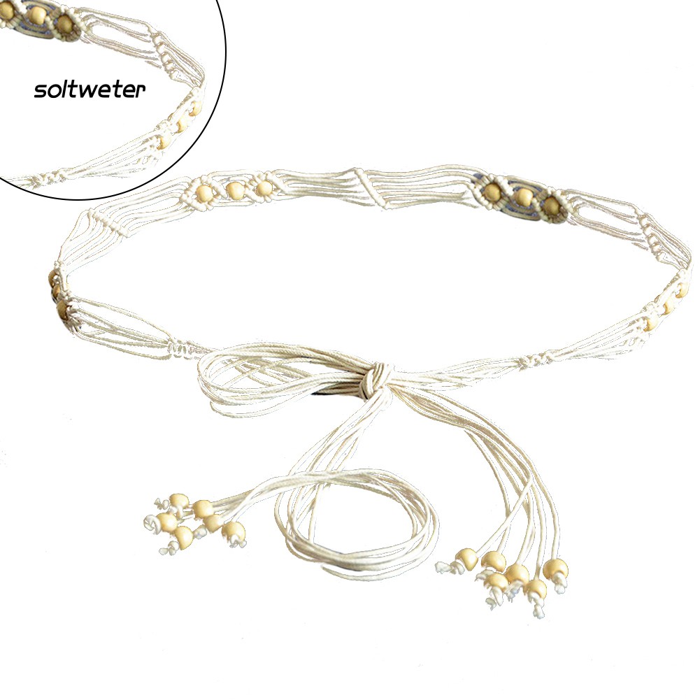 Thắt Lưng Dây Bện Đính Hạt Phong Cách Bohemian Thời Trang Dành Cho Nữ