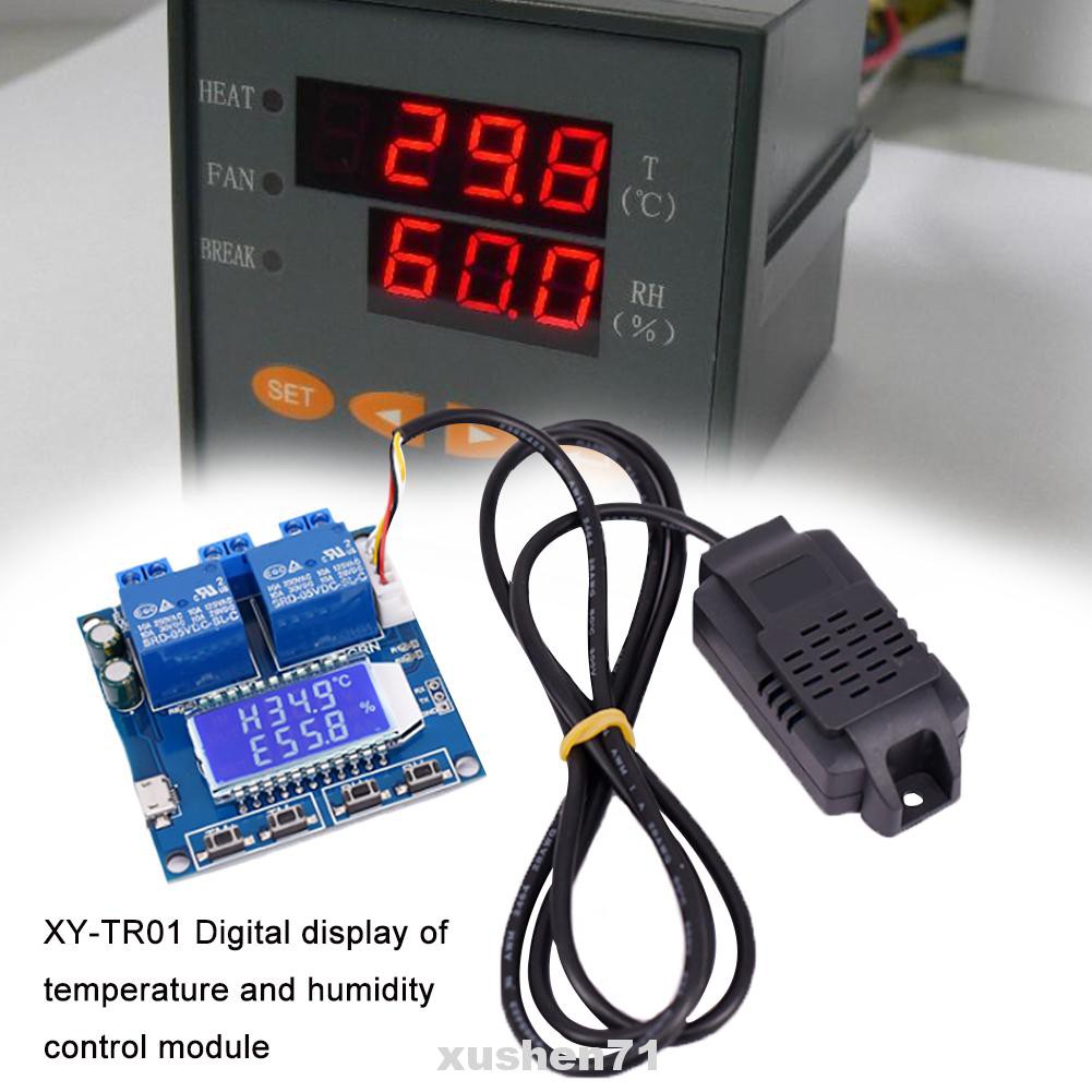 DC Rơ Le Đo Độ Ẩm Có Màn Hình Lcd 12v