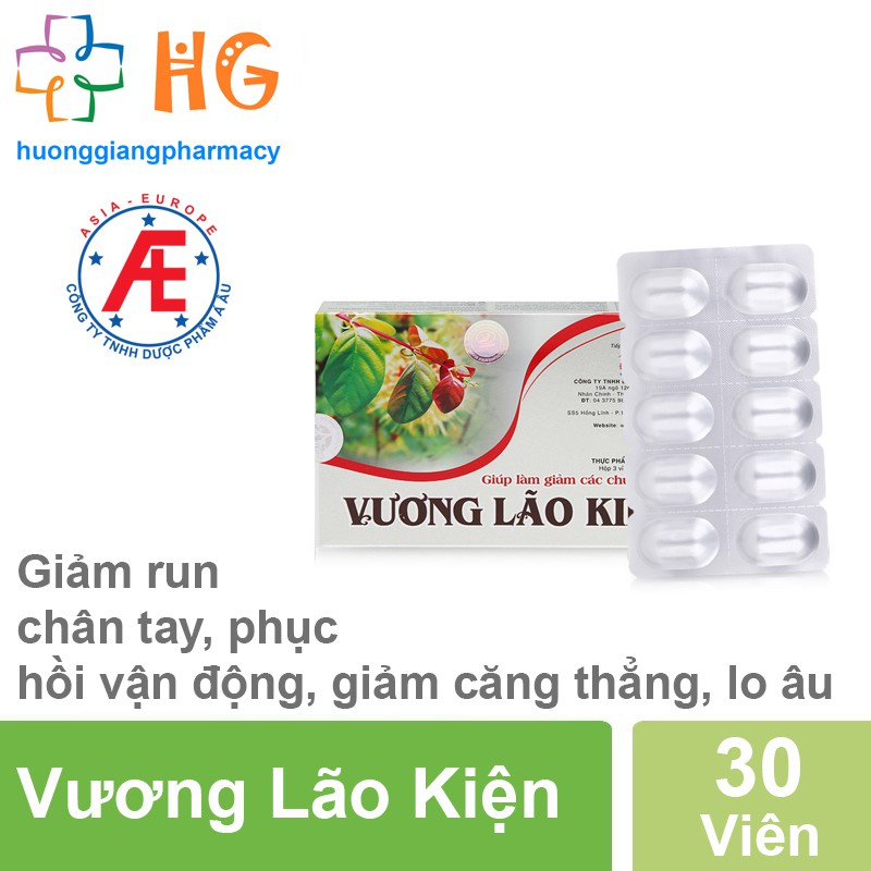 Vương Lão Kiện - Giảm run chân, run tay ở người cao tuổi (Hộp 30 viên)