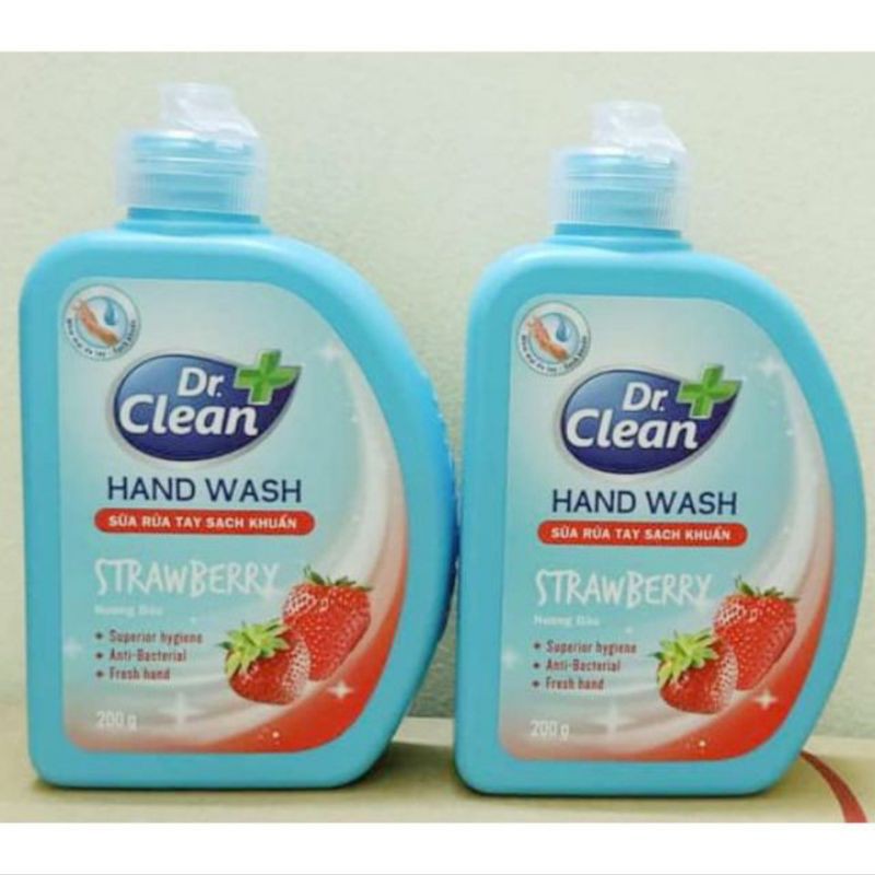 (Nắp bật) Combo 2 chai Sữa rửa tay sạch khuẩn DR.CLEAN