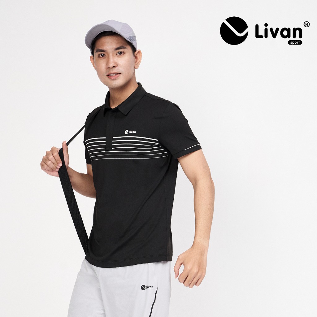 Áo Polo Nam Kẻ Ngang Cổ Trụ Kép Livan Sport | BigBuy360 - bigbuy360.vn