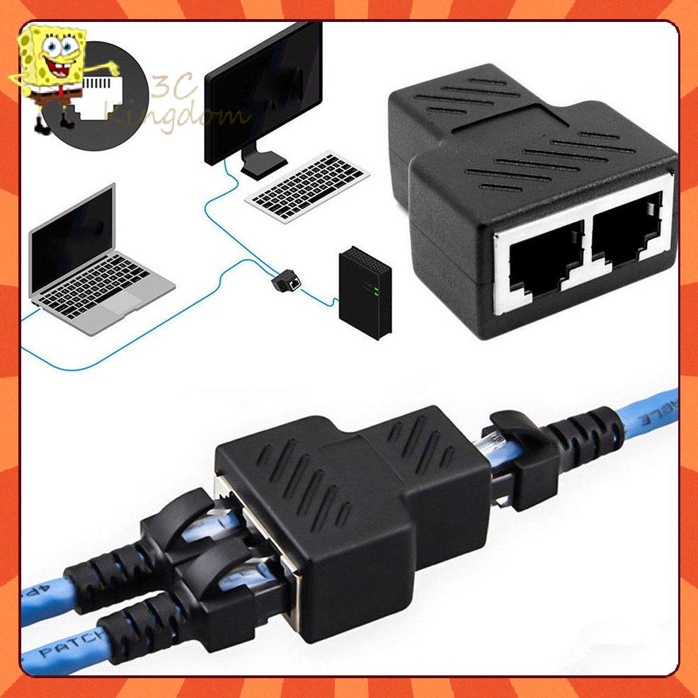Đầu Chia Cổng Mạng Lan Rj45 1 Sang 2 Cổng Cat5 / 6 | BigBuy360 - bigbuy360.vn