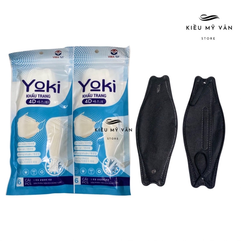 Khẩu Trang 4D Yoki công nghệ Hàn Quốc, hộp 10 cái