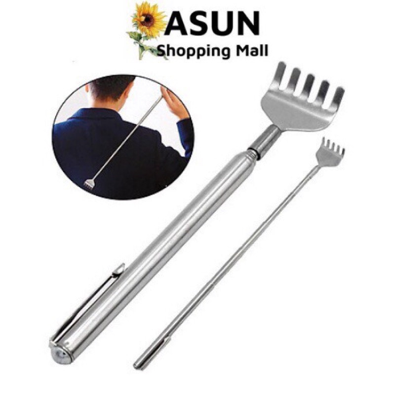 Cây Gãi Lưng INOX Kéo Dài Rút Gọn 53cm - Tay Gãi Siêu Đỉnh
