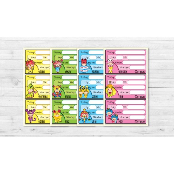 Nhãn vở Campus ZODIAC