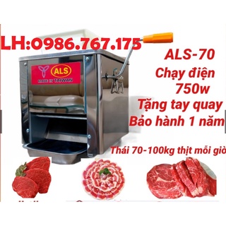 Máy thái thịt chín làm giò ,máy cắt thịt 2 ngăn 2.5mm và 3,5mm