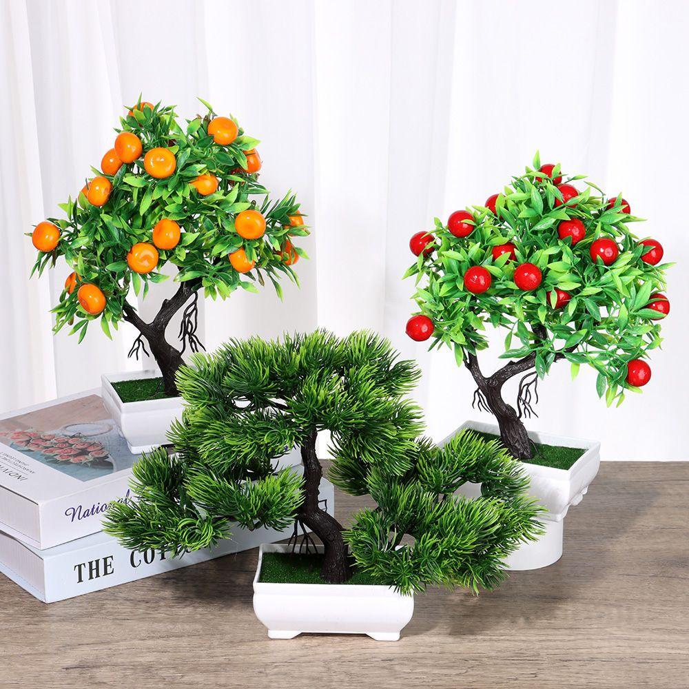Chậu Cây Bonsai Nhân Tạo Để Bàn Trang Trí Khách Sạn