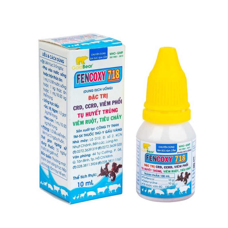 FENCOXY 718 (10ml) cho Gia súc, Gia cầm.