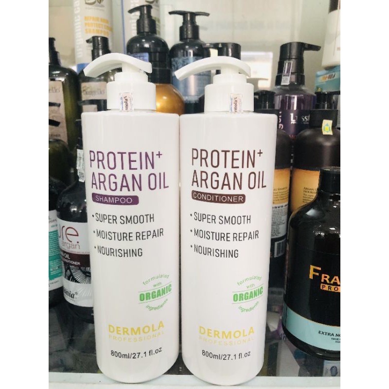 Bộ Gội Xả Dermola Protein+ Argan Oil Chống Rụng Phục Hồi Siêu Dưỡng