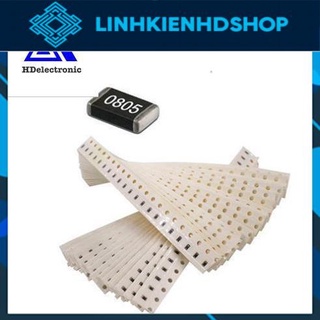 Điện Trở, Trở dán các loại  0805 5% 0R- 1M (0,100R,1K,10k,100K,15k,12k,120k....150k,180k,) 50 con