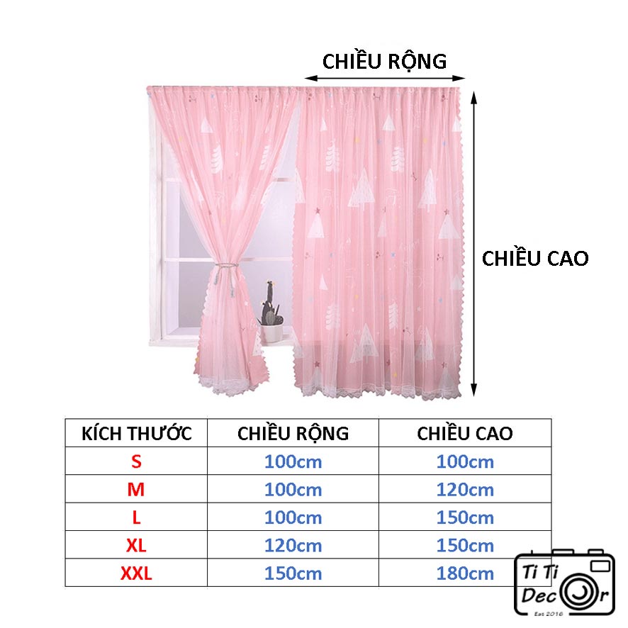 Rèm cửa hồng pastel tự dính phong cách Bắc Âu hiện đại - TiTi Decor