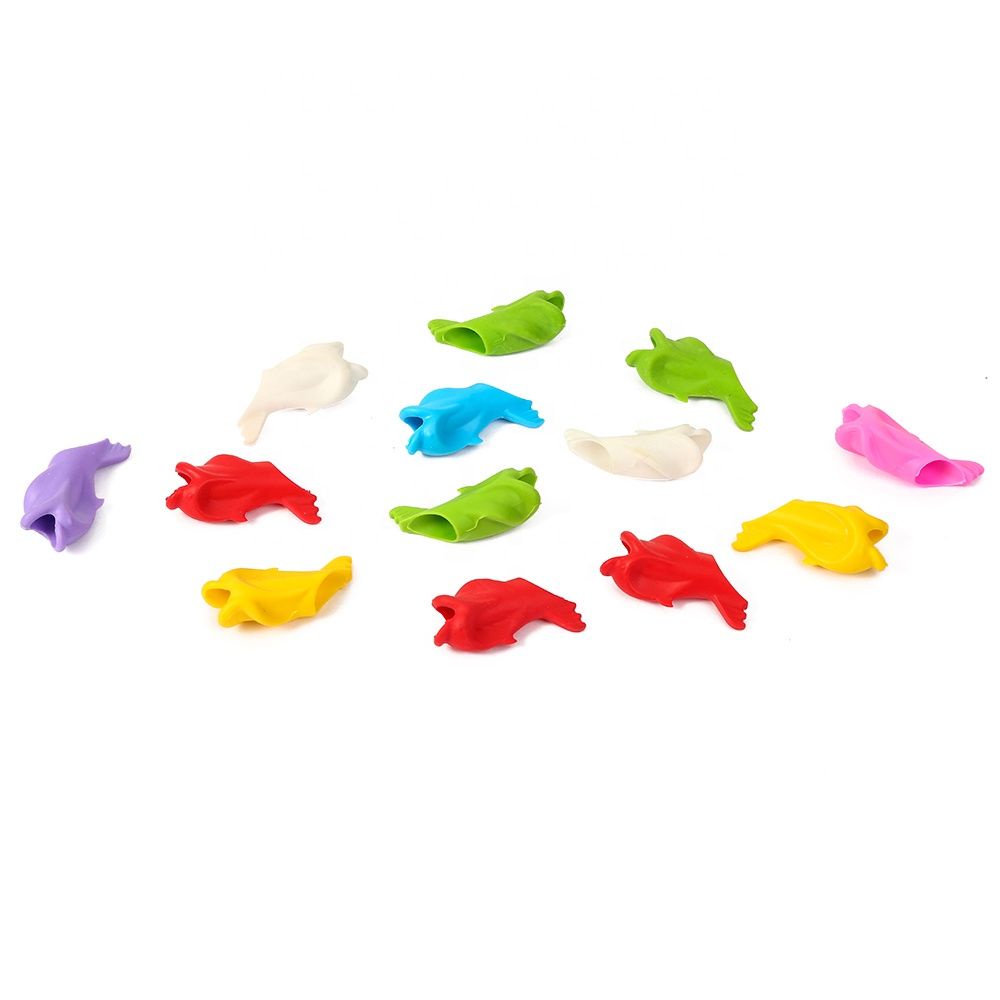 Dụng Cụ Kẹp Cố Định Cầm Bút Chì Bằng Silicone Hình Cá Chuyên Nghiệp