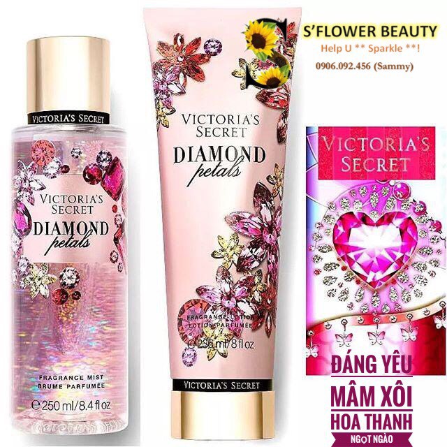 Platinum Ice | Diamond Petals | Emerald Crush | Gold Struck - Dưỡng Thể Xịt Thơm Nước Hoa Toàn Thân Victoria’s Secret