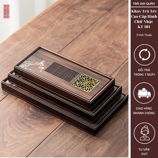Khay trà tre cao cấp hình chữ nhật 3 kích thước kt 101