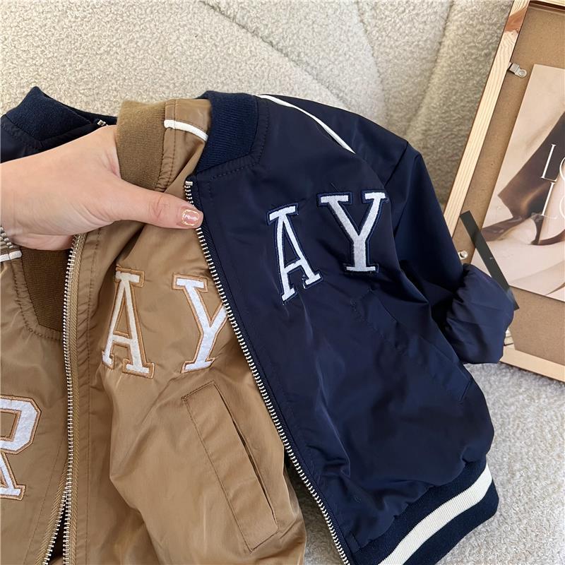 Hàng Mới Về Áo Khoác Bóng Chày Ngắn Có Khóa Kéo Thêu Họa Tiết Phong Cách Nhật Bản 2022 Mới Cho Mẹ Và Bé
