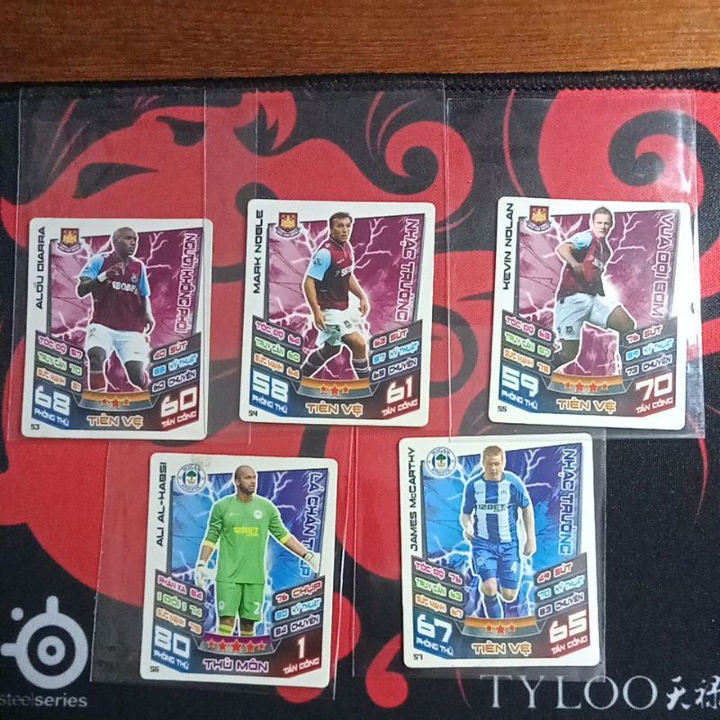 Thẻ Cầu Thủ Bóng Đá Poca Match Attax Mùa Giải 2012-2013 Cũ