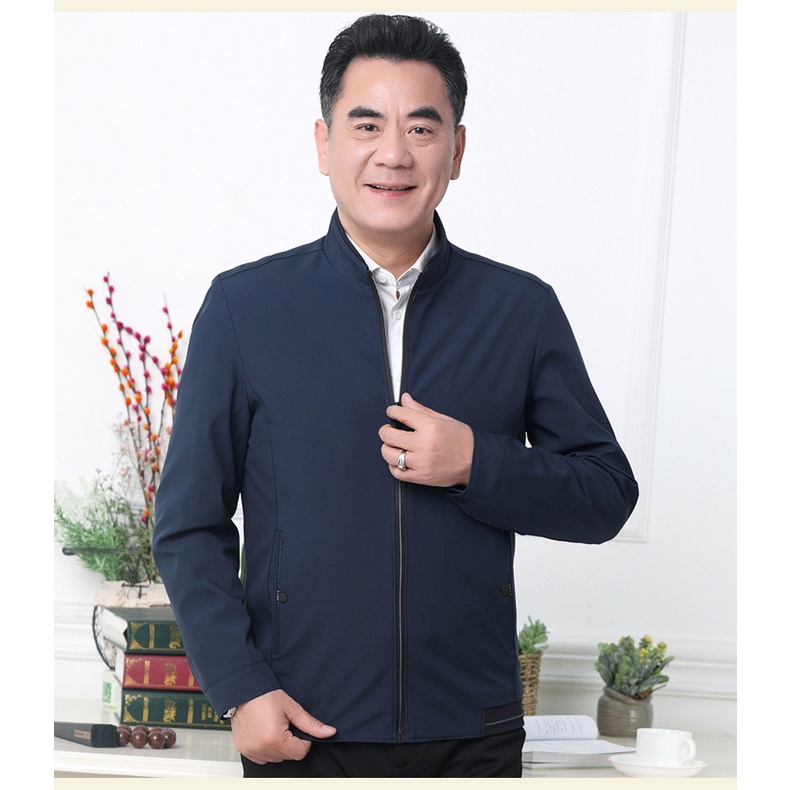 JK1803 - Áo khoác nam dài tay xuân thu cho người trung tuổi hàng nhập