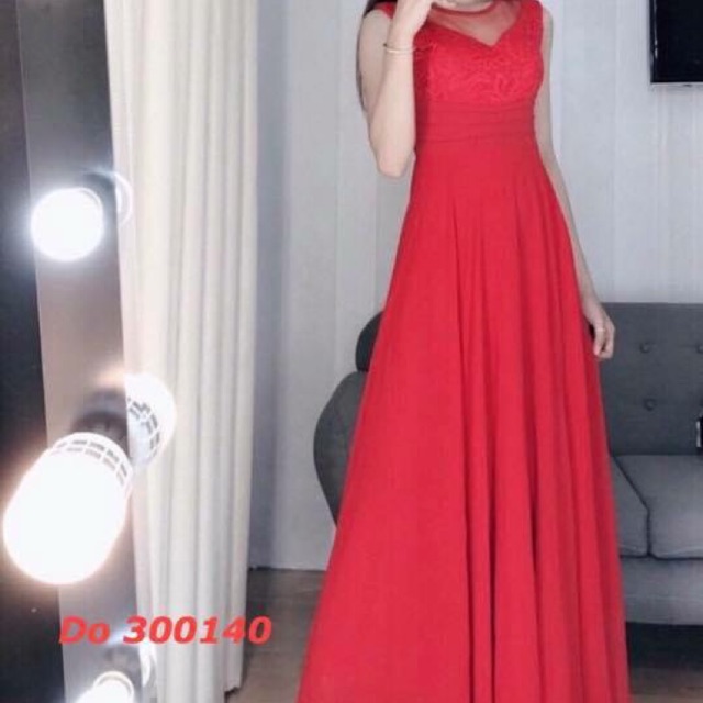 ĐẦM MAXI PHỐI REN ( có quay clip thật )